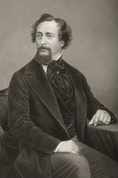 Charles John Huffam Dickens, Engraved by D.J. Pound from a Photograph, from 